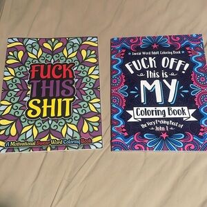2 adult coloring books